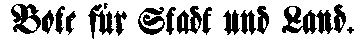 Bote f�r Stadt und Land