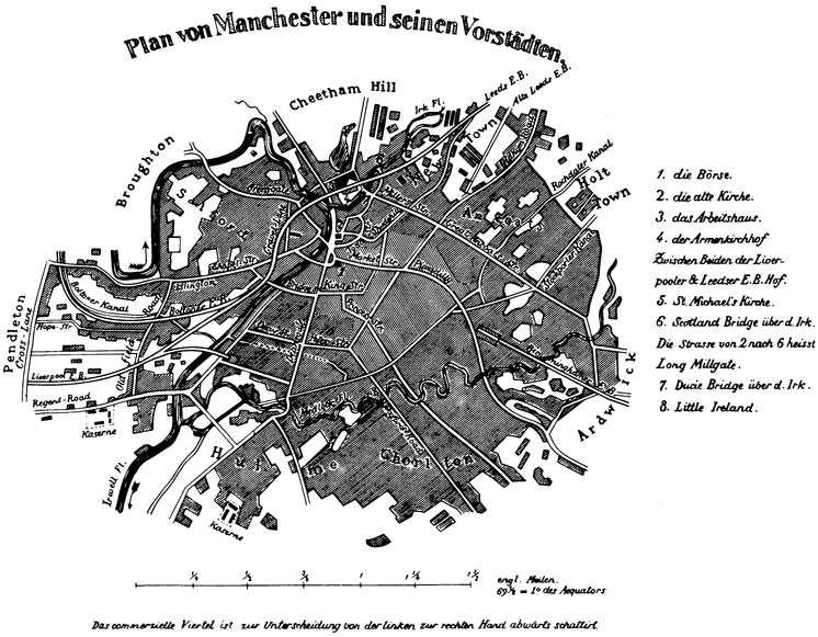 PLAN VON MANCHESTER UND SEINEN VORST�DTEN